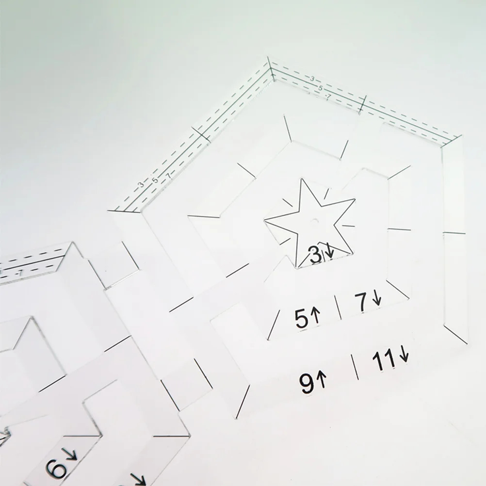 مسطرة مزدوجة مرقعة لحاف مساطر وقوالب خياطة الملابس صنع ملصق حرفي