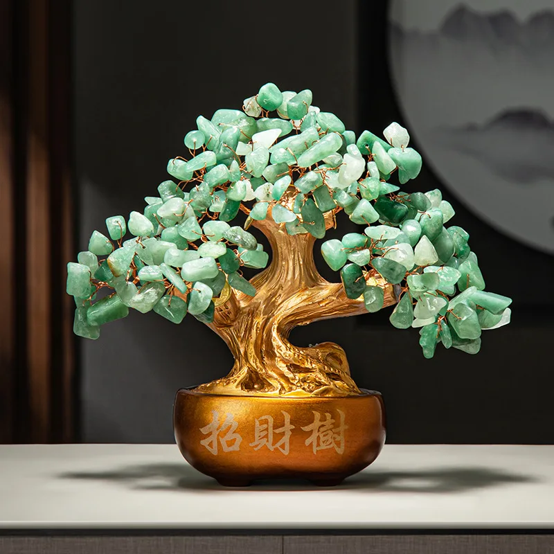 1pc Resin Money Tree Ornament Feng Shui Accessories Wealth absorbing ornaments Store front desk decoration Promotion Gift