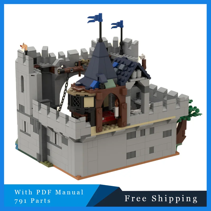 791 PCS Castello Medievale Europeo Tecnologia di Costruzione Modulare MOC Building Blocks Per Bambini FAI DA TE Puzzle Set Giocattoli Regali Di Natale