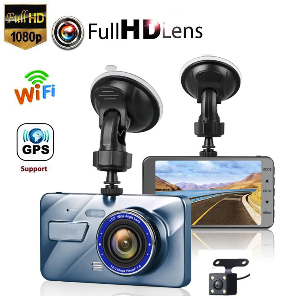 Car DVR 1080P HD Dash Cam Rear View Reverse Camera Car Video Recorder Auto Dashcam Vehicle Black Box Registrator Car Accessories