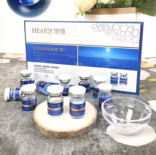 Sponge Crystallite Treatment Blue Copper Peptide Collagen Regeneration Natural Biological Extract Sponge Spicules Cell Renew
