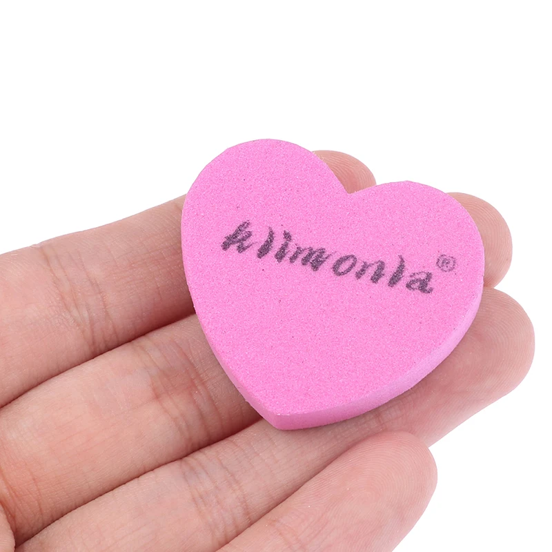 10Pcs Mini Nail File Double Sided Manicure Pedicure Lime Heart Buffer Sanding Files Nail Art Tool