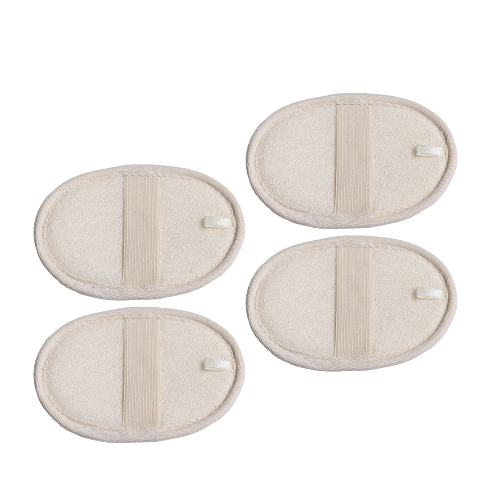 

4 шт., отшелушивающая губка из натуральной люфы, скребок для тела, подушечка для душа и ванны, удаляет грязь, повышает гладкость кожи, легкий дизайн