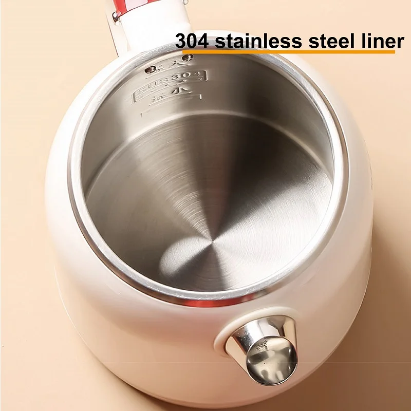 1000ml Electric Kettle Portable 304 Stainless Steel Quick Boiling Kettle Teapot Home Thermos Kettle Automatic Power-Off 1355W
