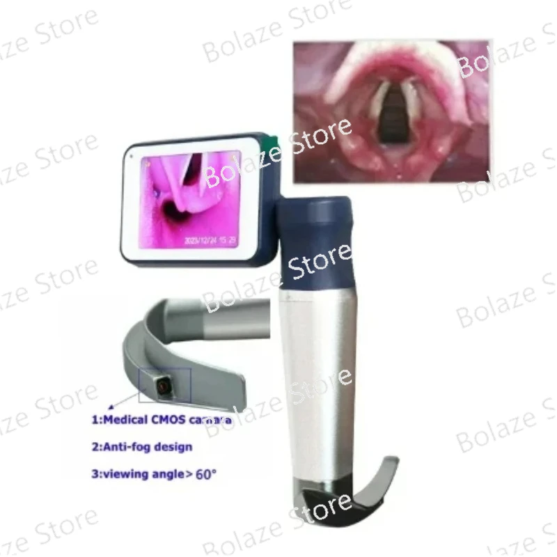 Reusable Anesthesia Video Laryngoscope Blade Medical Wireless 70 Degree Video Laryngoscope