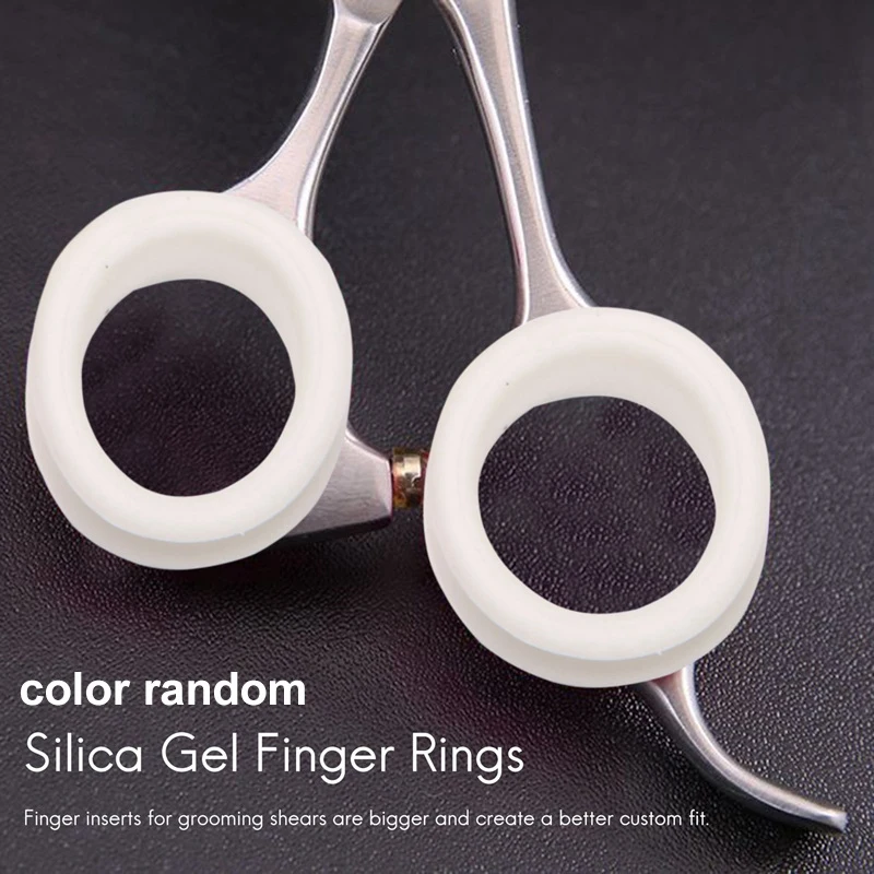 J1UL1N 50Pcs Silicone Finger Rings For Any Scissors Inserts Haircutting Styling Tools Accessories Mix Colors