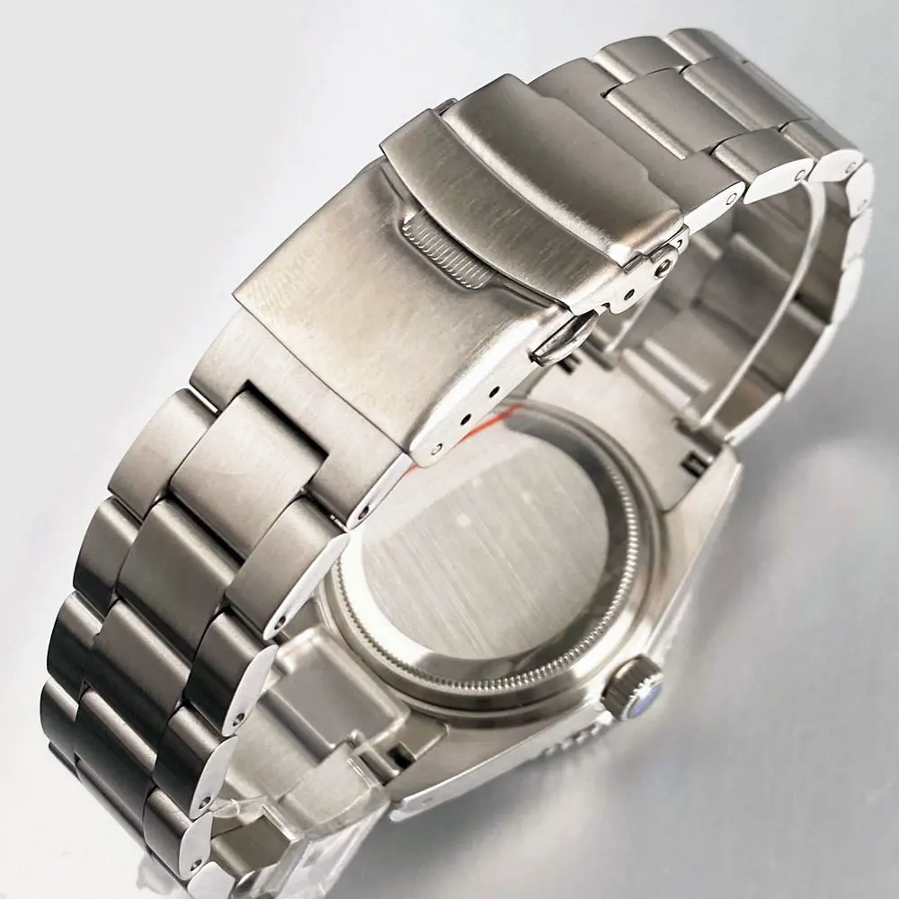 NH35 Tandorio Vintage Luminous 38mm Sapphire 20ATM Waterproof Automatic Movt Dive Watch Men 120 Click Steel Bracelet view 6