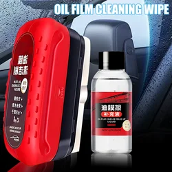 Car Glass Oil Film Cleaning Brush Auto Glass Sponge Cleaning Brush Front Inner Windshield Glass Oil Film Cleaner For Car Clean