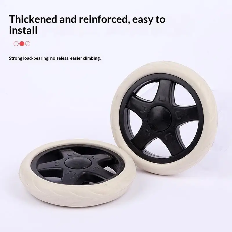 New 2Pcs Fashion Flexible Shopping Cart Wheels Replacement Anti Slip Travelling Trolley Caster Wear-resistant Tire Wheel Fashion