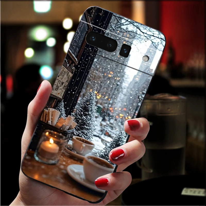 

Phone Case For Google Pixel 10 9 Pro XL 9A 8 7 6 Pro Pixel 8A 7A 6A Pixel 8 7 6 5 Santa Christmas Tree Case
