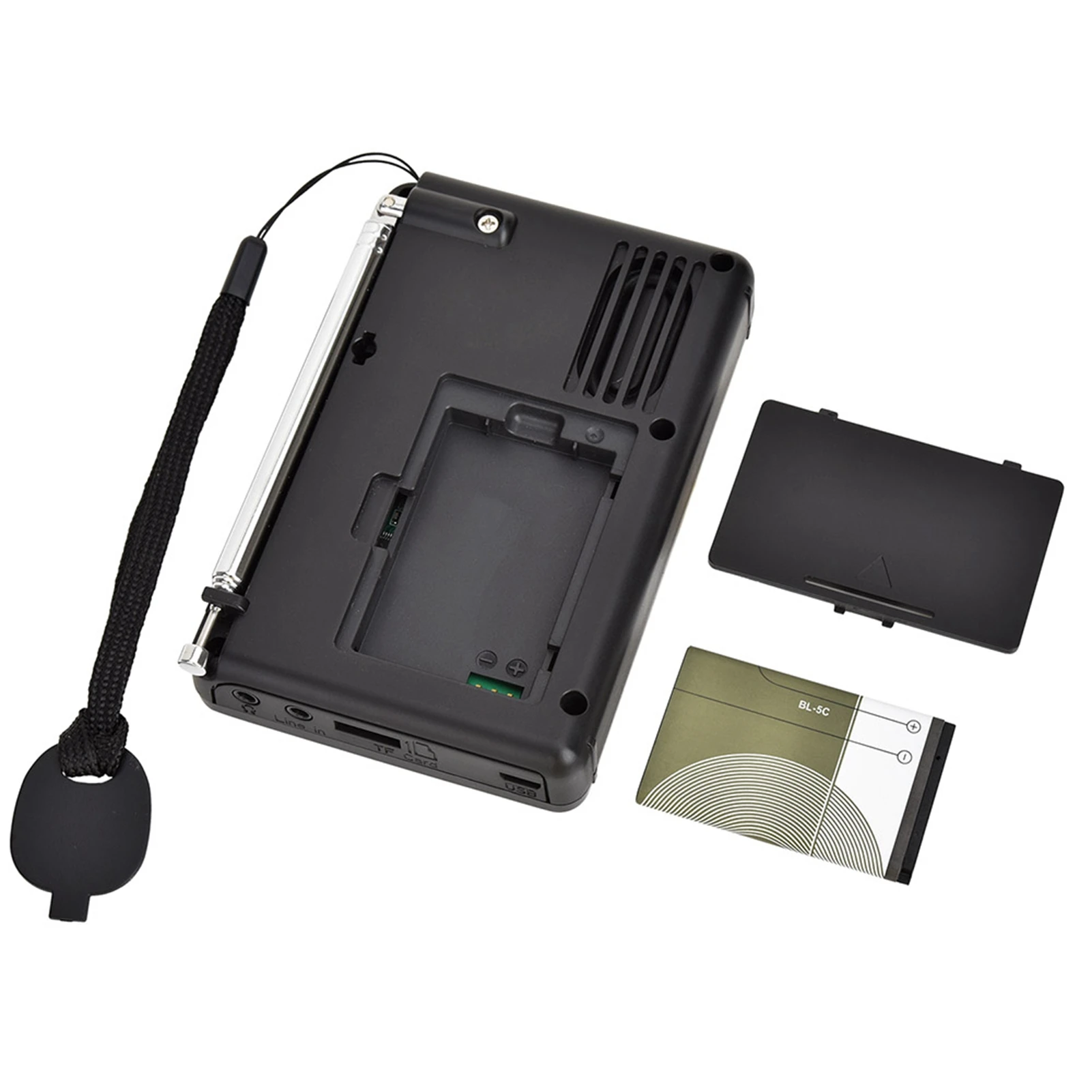 Registratore Digitale HRD 603 Radio Portatile USB con Display Digitale Ricaricabile Lettore Musicale Radio Stereo AM FM SW Banda Completa