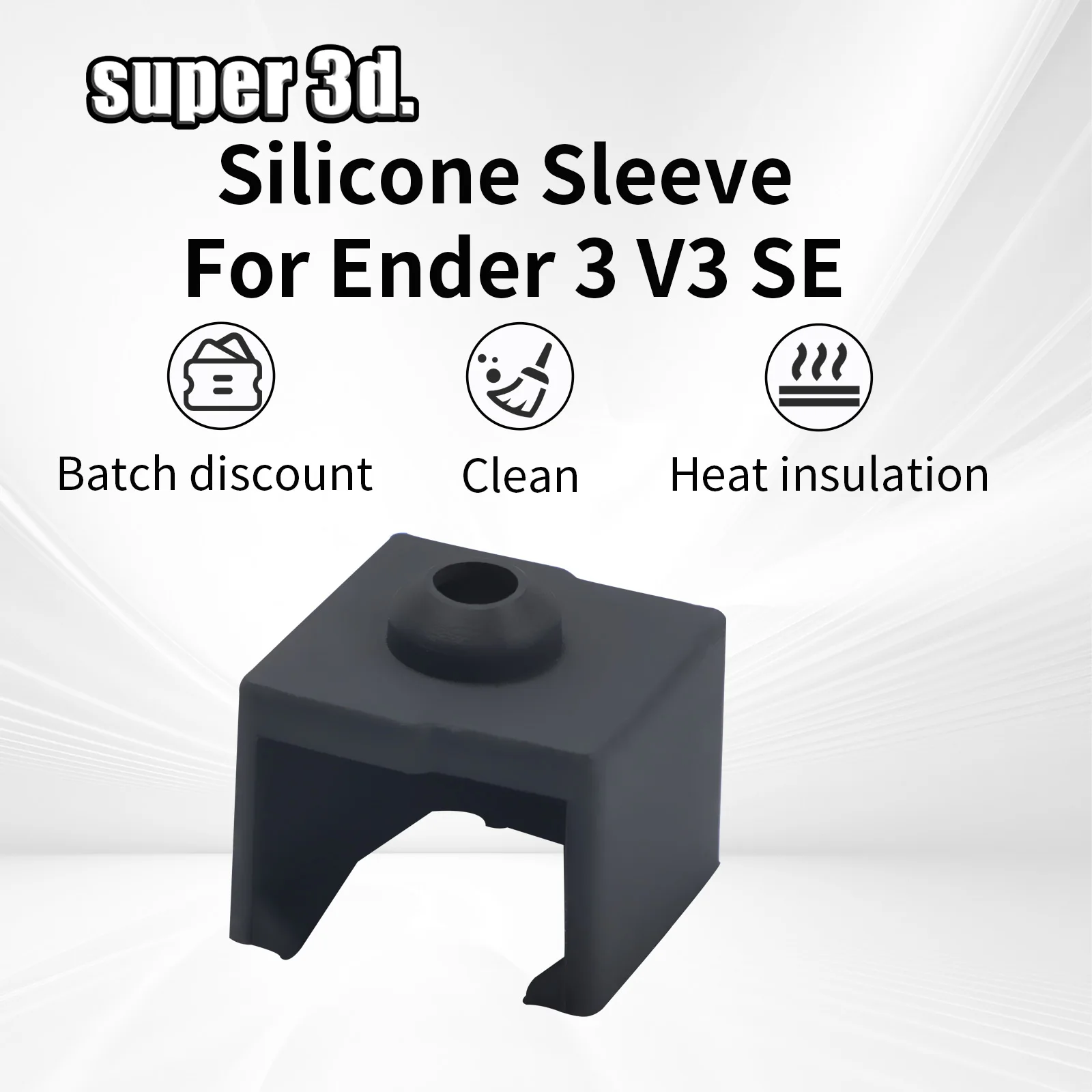 Creality Ender3 V3 SE Silikonhüllen-Set, eng anliegend, beheizter Block, hohe Temperaturbeständigkeit, 3D-Druckerteile – Detail 5