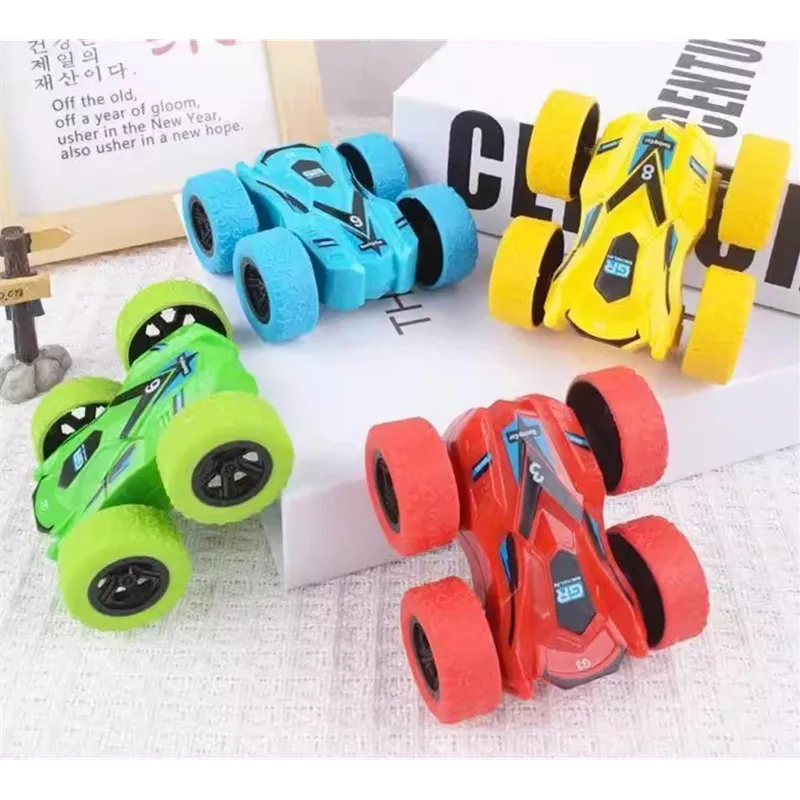 Mini Double-side Inertial Car Stunt 360° Flip Childs Puzzle Toy Car Indoor Outdoor Power Climbing Car Anti-fall Off-road Vehicl