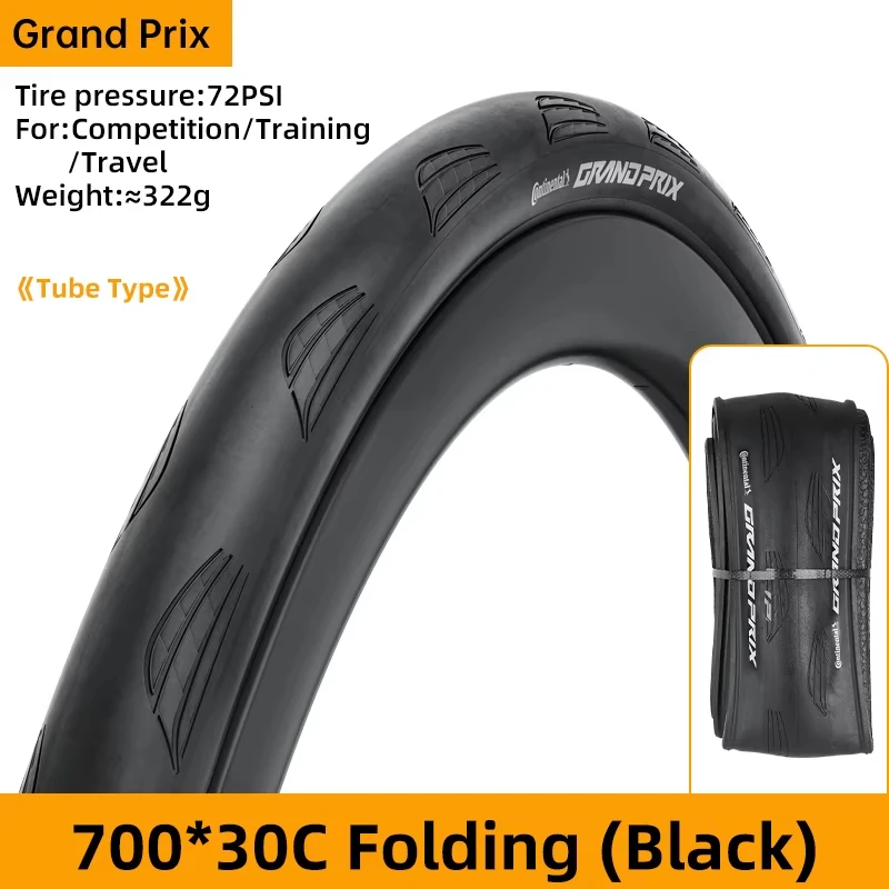 Continental Grand Prix Fietsbanden 700c Tube Type Clincher Fietsband 700 X 28C/30C BlackChili Compound Fietsaccessoires