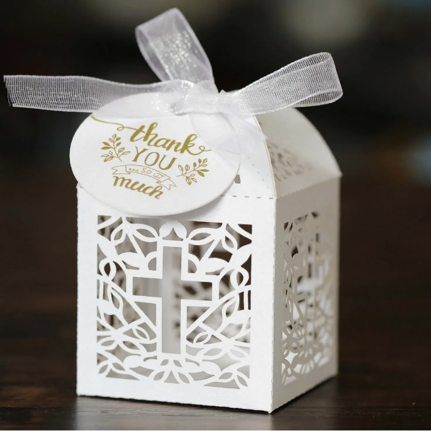 10pcs Crossing Candy Dragee Boxes Angel Gift Box Baby Shower Baptism Birthday First Communion Christening Wedding Decor