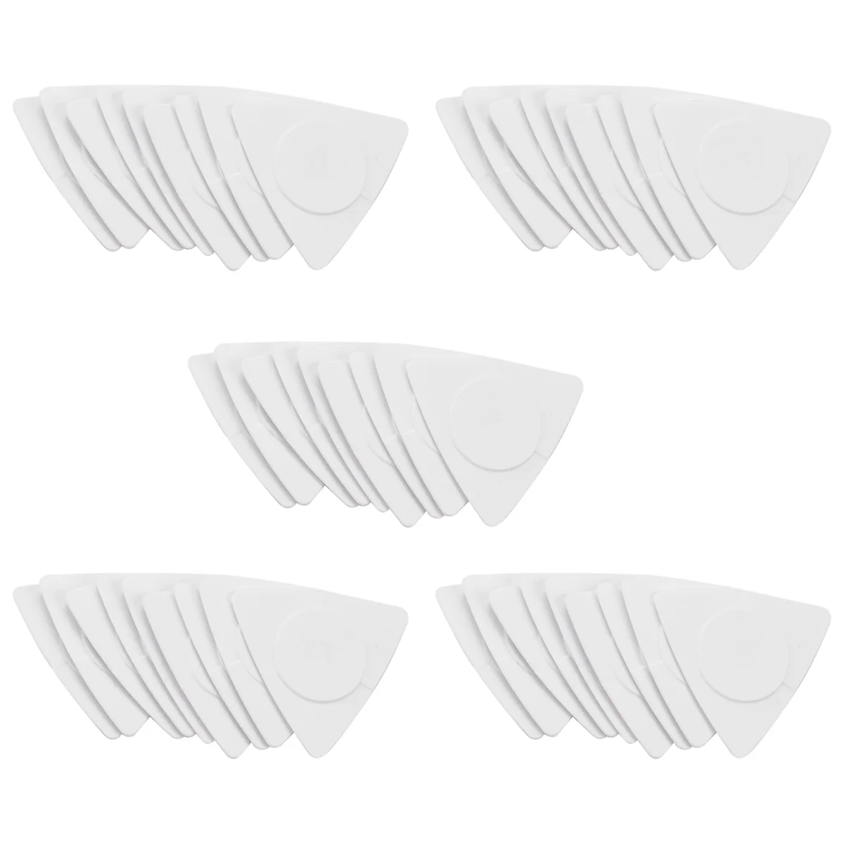 A71P 50 قطعة مثلث الغيتار يختار 1.0 0.75 0.5 مللي متر سمك في الكمبيوتر + مادة ABS المضادة للانزلاق نمط يختار الأبيض #1