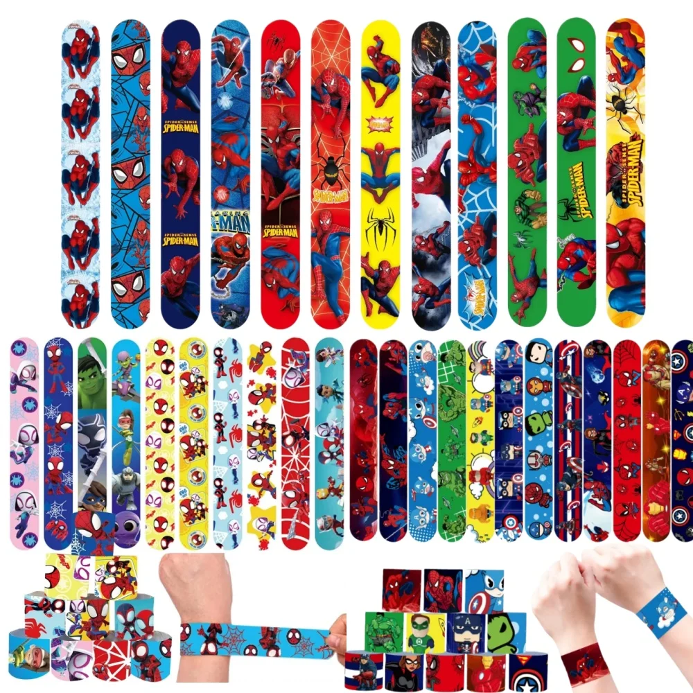 Spider and His Amazing Friends Bracelets Wristband Snap Bracelet for Girl Birthday Party Favors Baby Shower Supplies gifts
