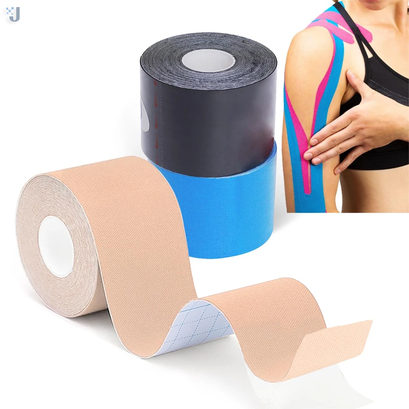 2.5-5cm Sports Kinesio Tape Muscle Kinesiology Elastic Knee Pain Relief Strain Patch Athletic Recovery Stickers Fitness Bandages