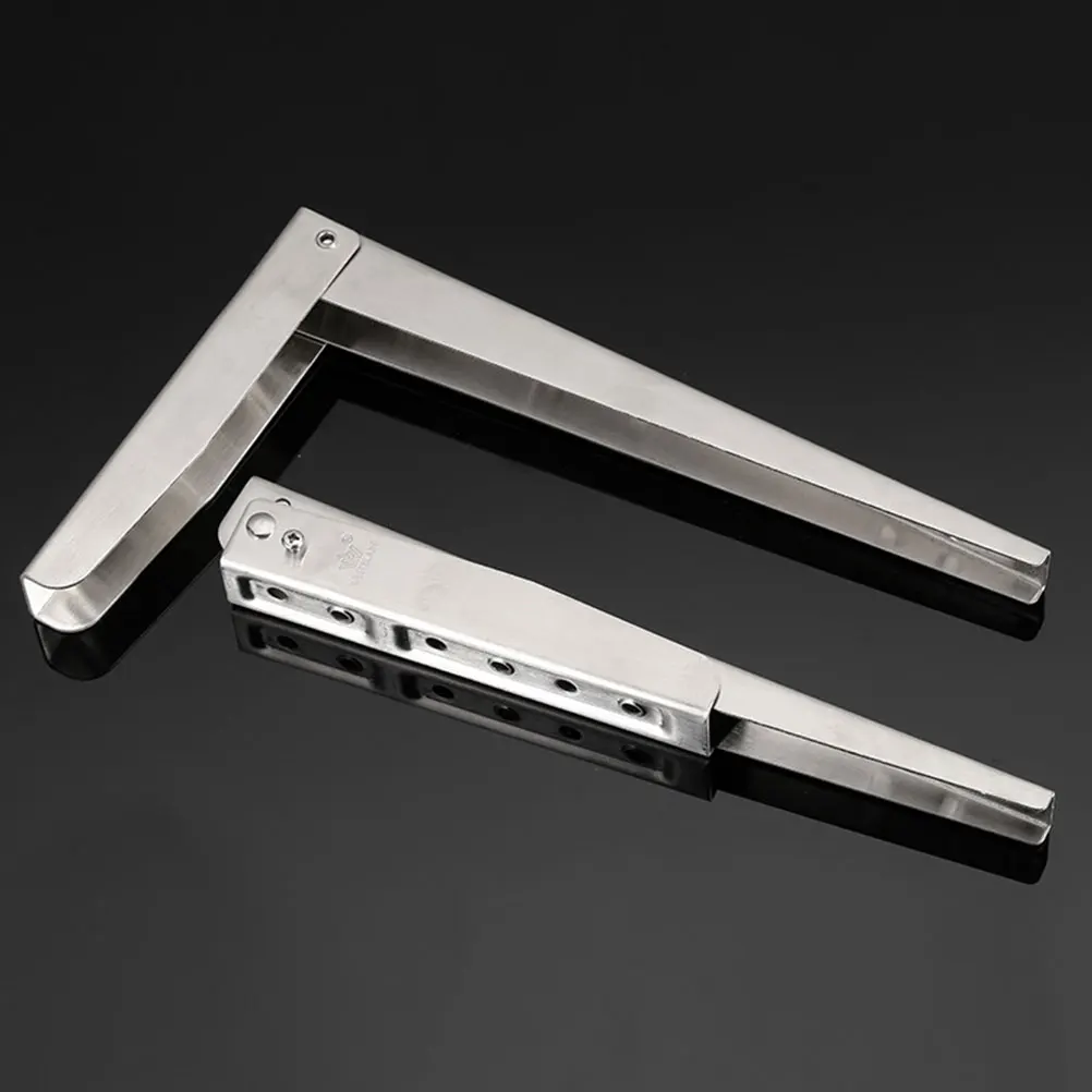 

Folding Support Stainless Steel Wall Mounted Shelf Bracket 10 Inches Durable Loaded Bracket For Home Bookshelf Rack Frame Holder