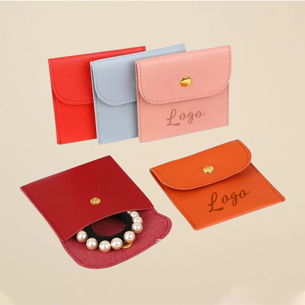 

DIY Beads Jewellery Making Organizer Bags Custom Logo Pu Leather keychain Earrings Snap Button Pouches Wedding Party Gift Boxes