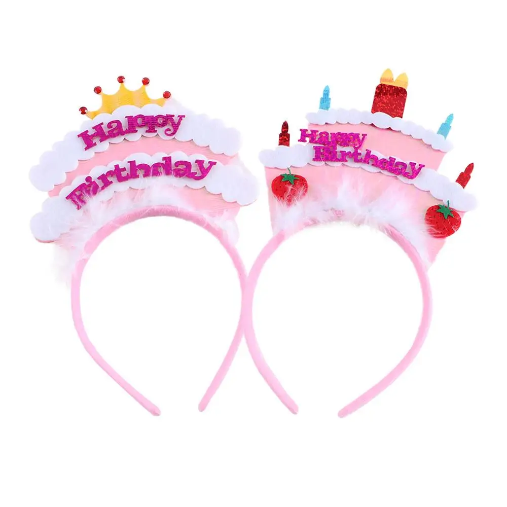 Candle Crown Headdress Headwear Kids Hair Decor Hair Accessories Women Hair Hoop Korean Style Headband Birthday Hairband