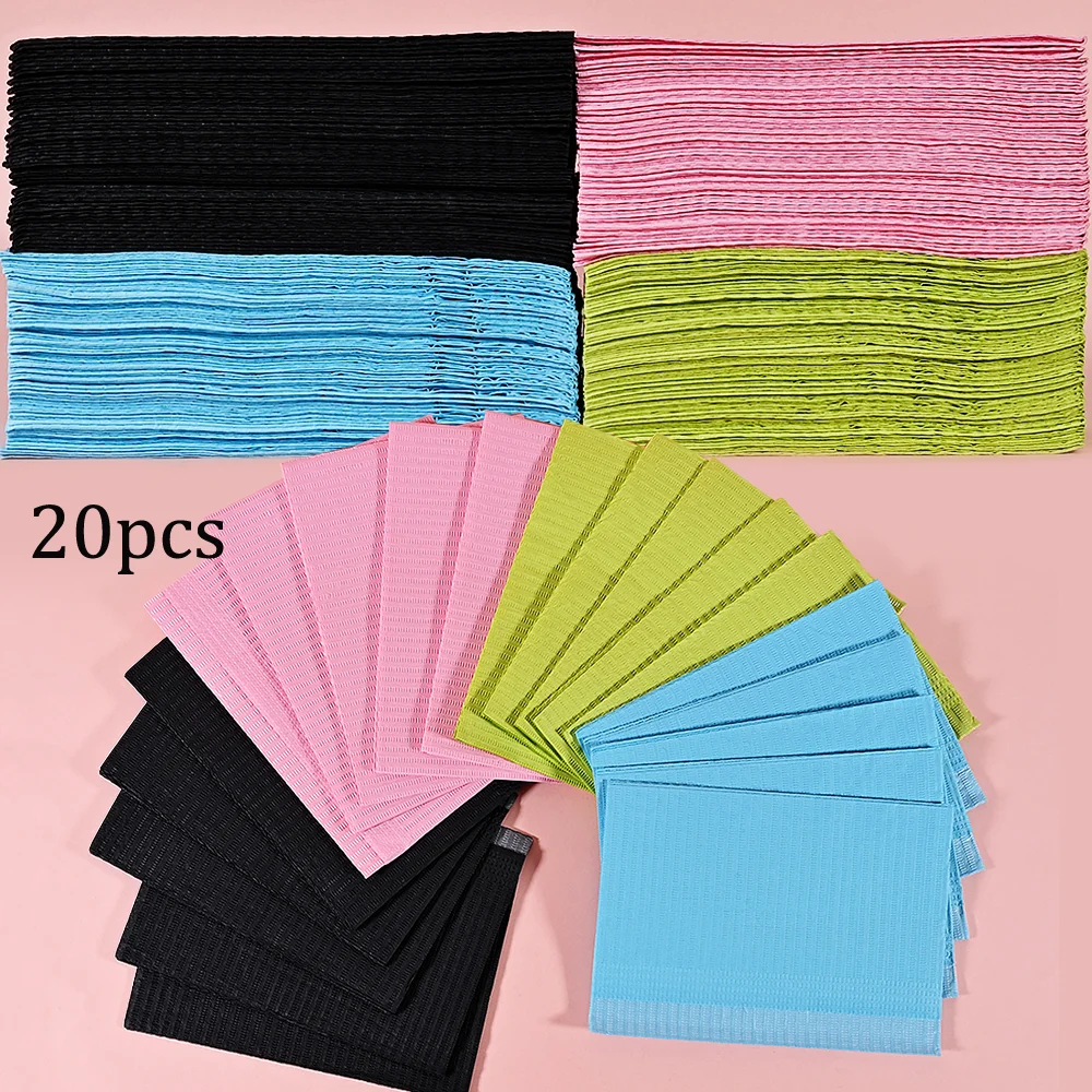 Serviettes de table imperméables à 3 plis pour nail art, feuille de papier, tampons propres, couverture de table à ongles, polymères de poulet, 20 pièces, 13 "x 17"