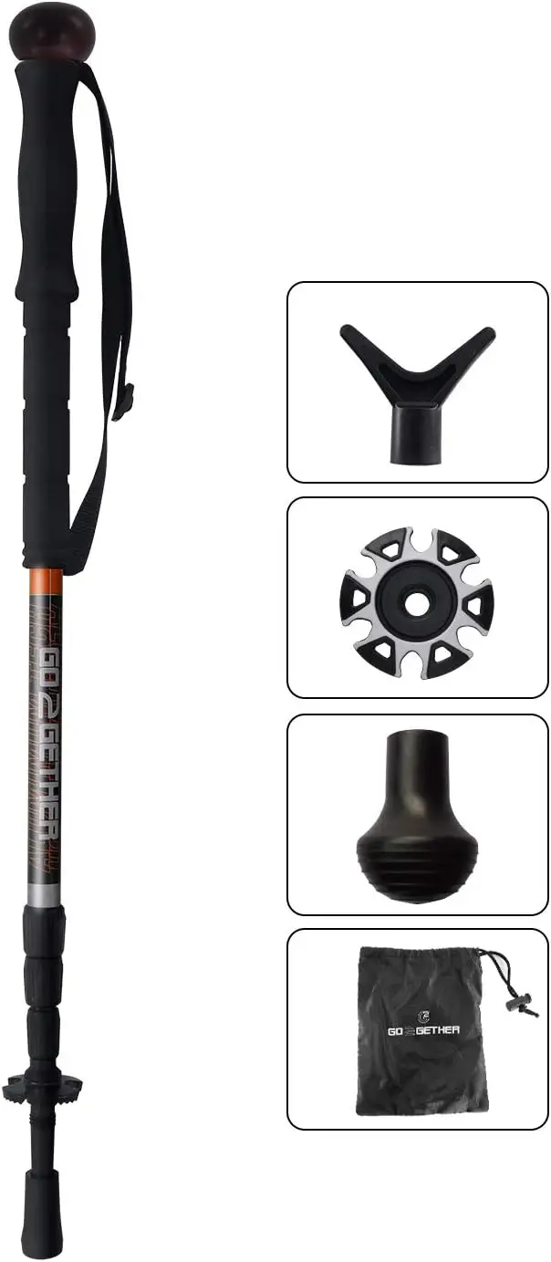 Multipurpose Telescopic Trekking Poles - Strong Aircraft Alloy Walking Sticks for Hiking and Hunting,Quick Locks System