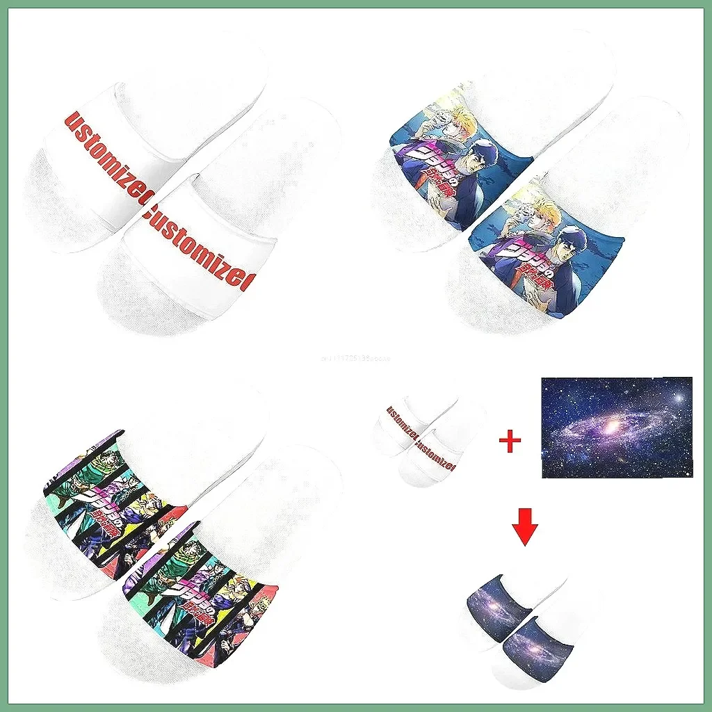 

Сандалии JoJo Anime на заказ, летние домашние тапочки для взрослых и подростков, нескользящие тапочки для ванной, пляжа, бассейна, водные туфли