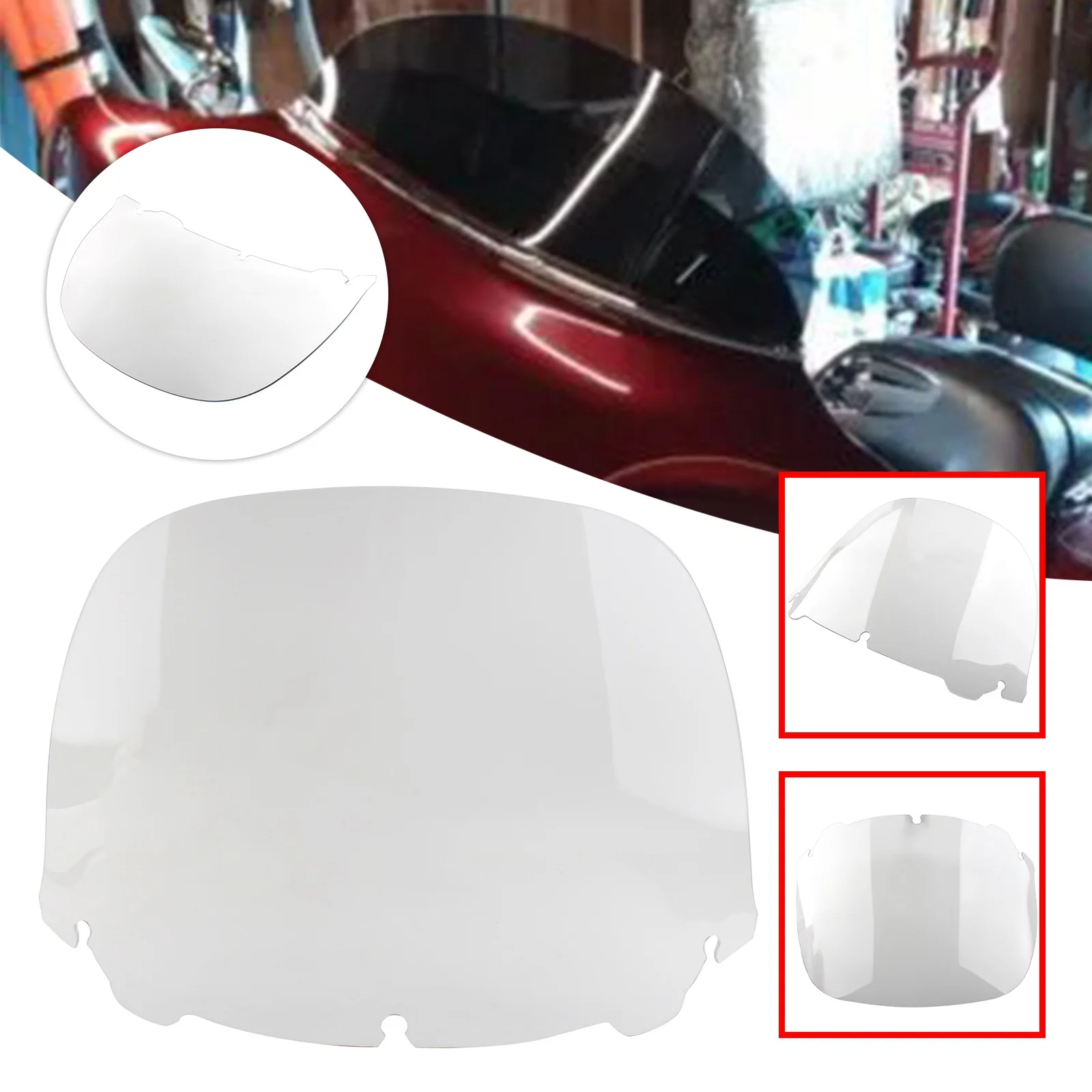 For Harley Electra Street Glide Ultra Classic Trike 2014-2023 Motorcycle Windshield Windscreen Fairing Wind Deflectors ABS 3