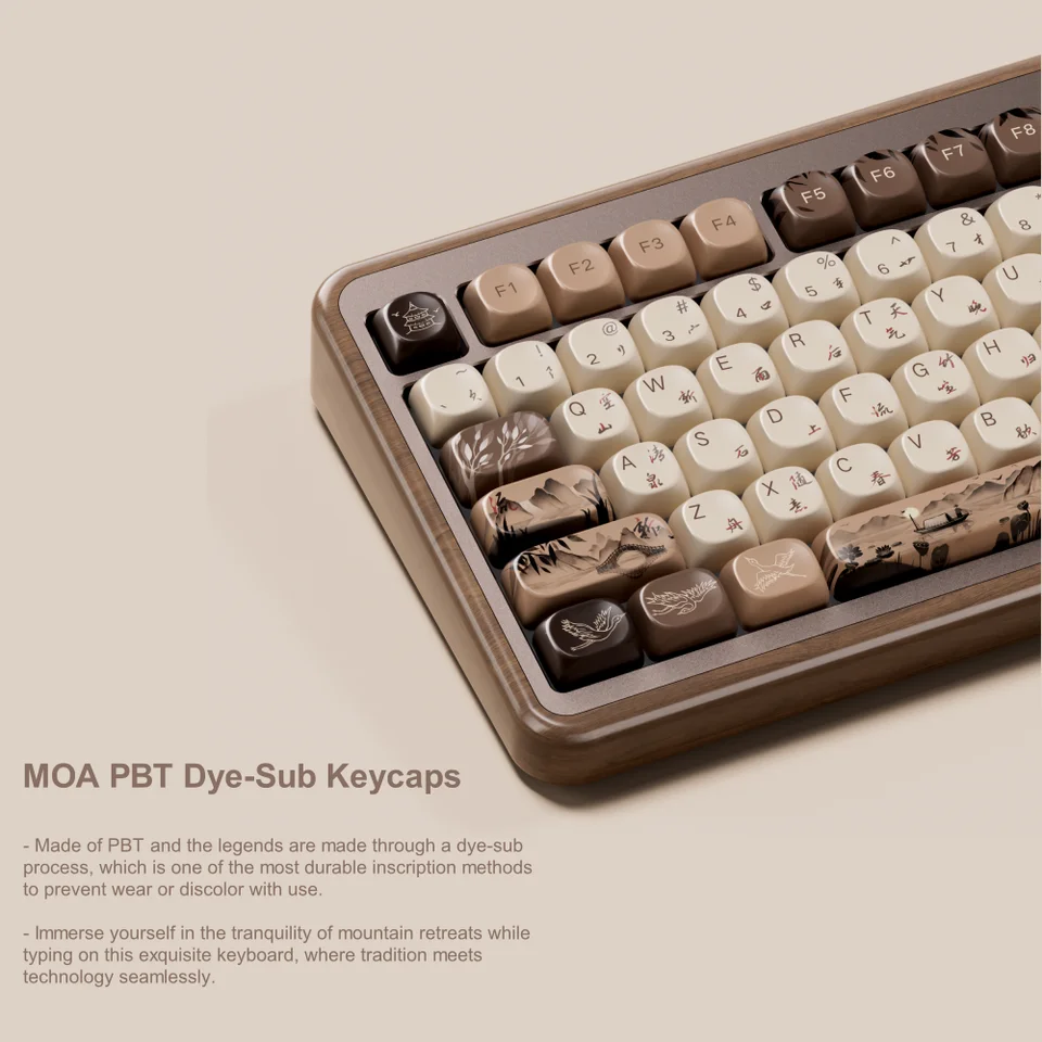 Akko MU02 75% Mountain Seclusion 木製メカニカルキーボード RGB