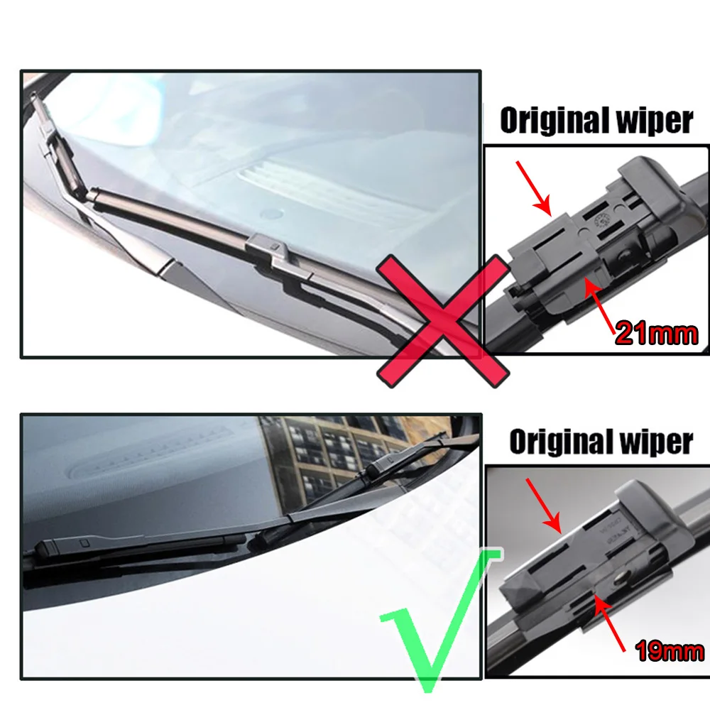 Xukey 2Pcs/set Front Windshield Wiper Blades For VW Passat CC Jetta 6 A6 MK6 For Skoda Octavia Typ 5E A7 Audi Q2 2013 2014 2015