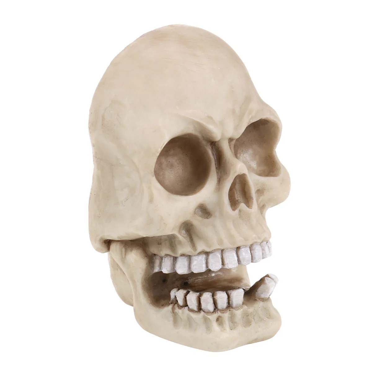 1Pcs Resin Horror Skull Key Storage Lock Box Wall Mounted Charging Cable Organizer with Teeth Winder for Indoor Outdoor Use