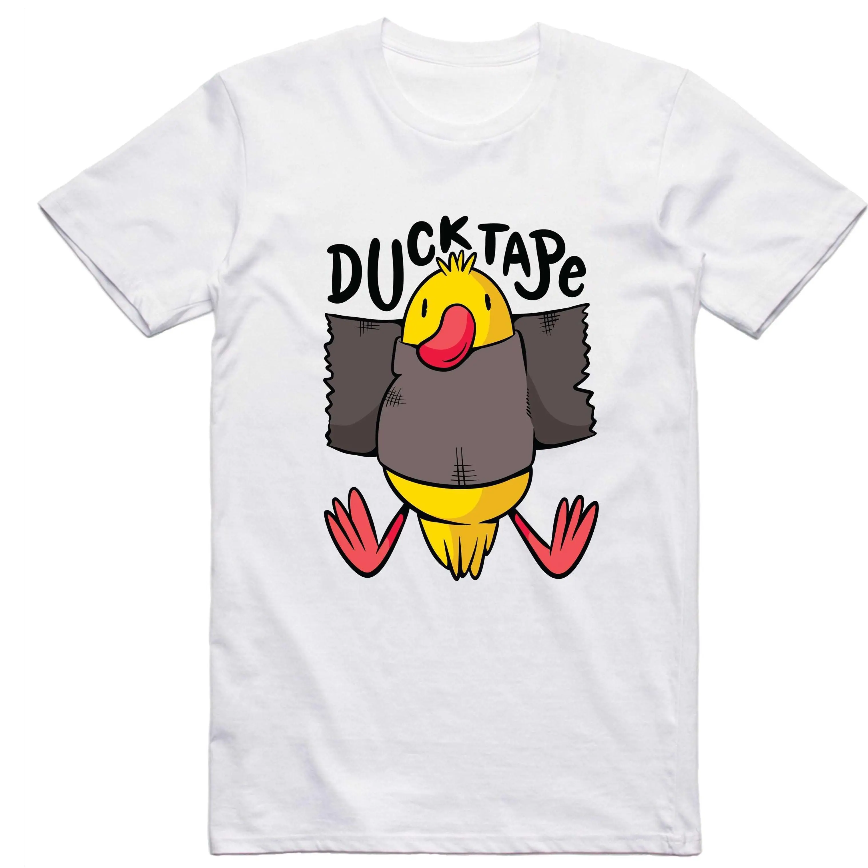 Funny Duck - Creative Fun Duck - Tied by Tape Casual Round-neck Short Sleeve for Men and Women Kids