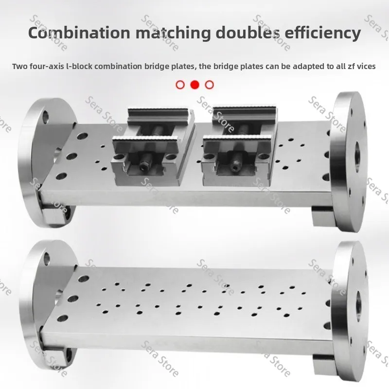 4-Axis Unilateral Bridge Plate, CNC Router L-Block & Bridge Plate Set for 4th Axis Rotary Mounting
