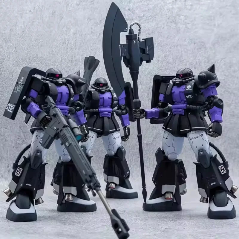 Black Sanrensei Zaku Hg 1/144 Gto Mark Rabbit Mk-Ii Assemble Model Figures Mecha Toys Desktop Decorate Children Gifs Collectible