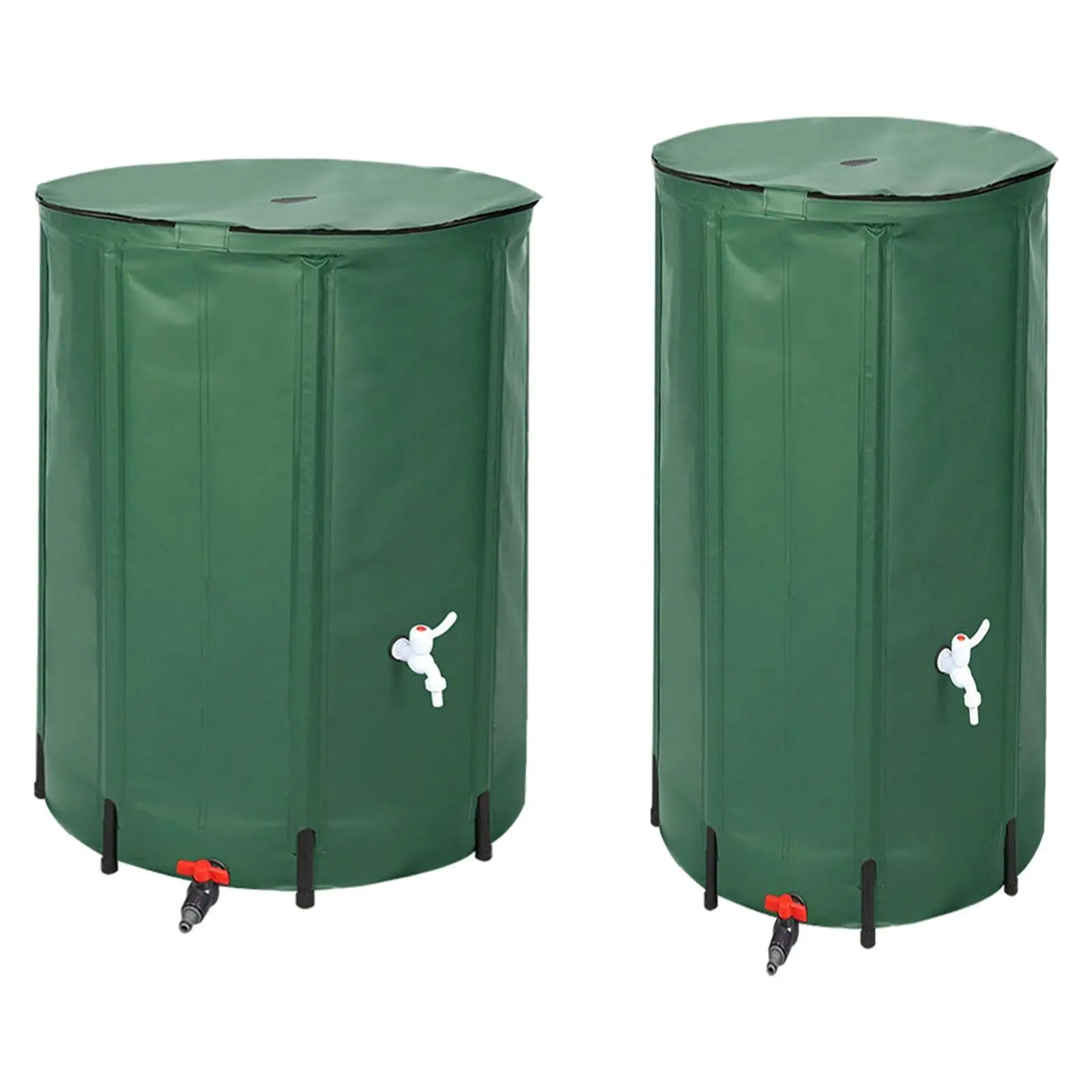 Foldable Rain Barrel Green with Spigot Versatile Rainwater Storage Tank Water