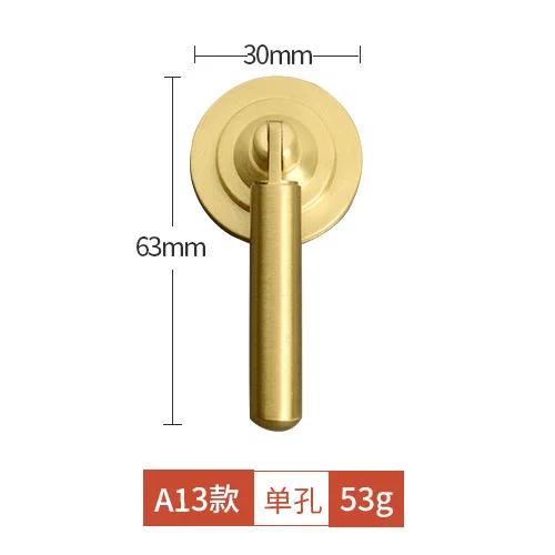 New Chinese style pure copper handle cabinet, wardrobe door handle, gold cabinet drawer, small handle, simple and luxurious