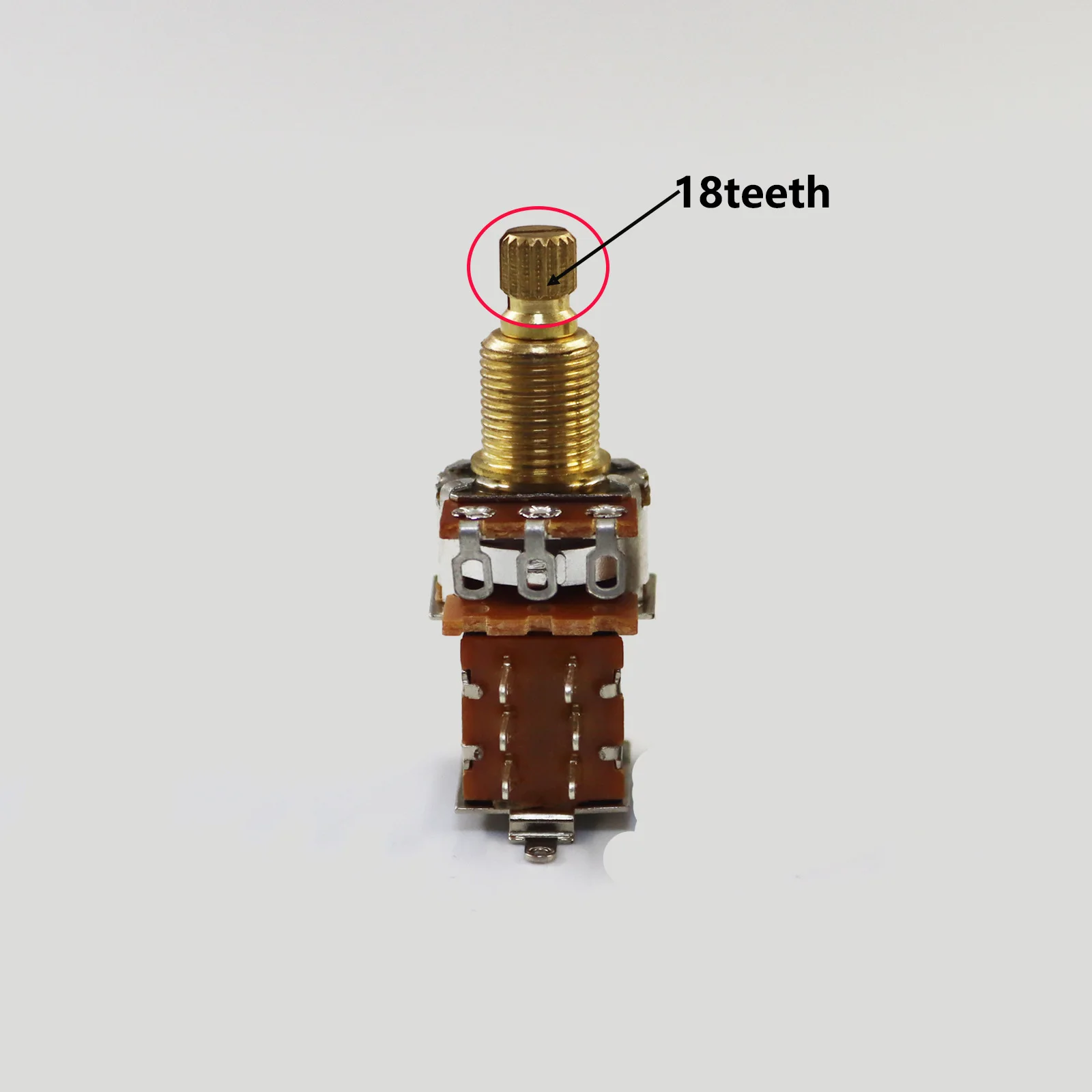 Copper Shaft Electric Guitar Potentiometer Bass Guitar & Electric Bass Volume Tone Control Dual-Gang Push-Pull Switch 250K/500K