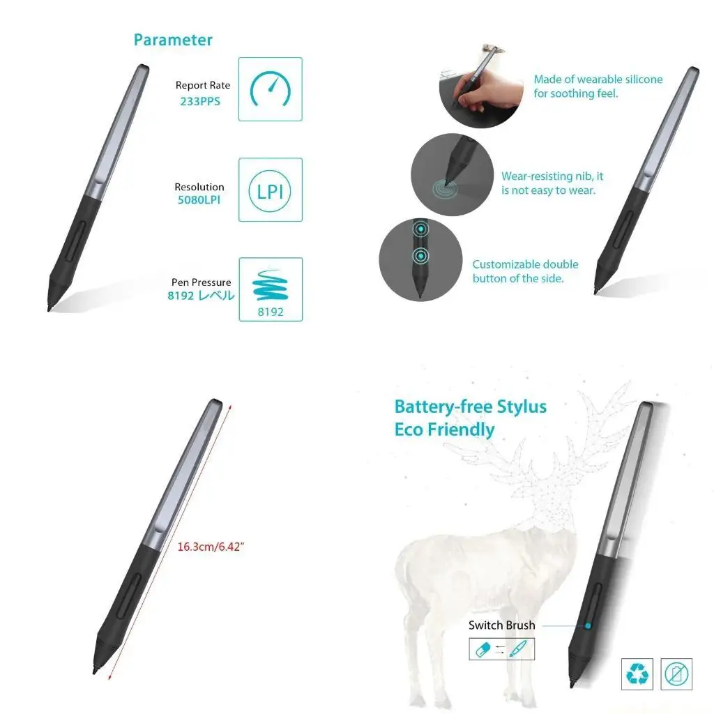 

for Digital Battery Pen PW100 for H640P H950P H1060P H1161 HC16