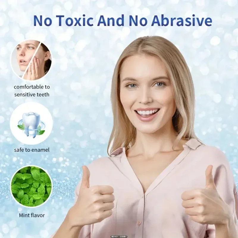 2026 New model Advanced 9D Dry Whitening Teeth Sticker Dazzling White Tooth Film Teeth Whitening Sticker for Brighter Smile