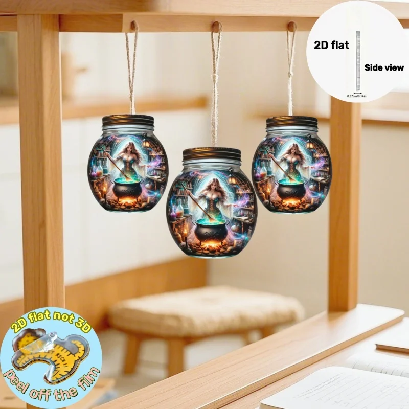 2D Fairy Keychain Fun Flat Acrylic Pendant - Car Backpack Key Decor Charm Birthday Gift for Her Women Family Friends Classmates