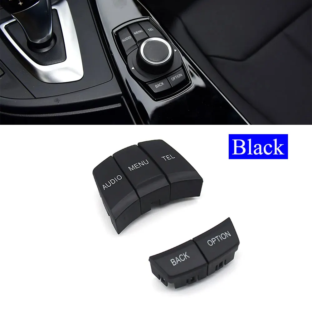 Interior 5PCS Center Console CIC IDrive Multimedia Knob Menu Button Switch For BMW F20 F21 F45 F46 F48 F49 F30 F32 F33 F82 F83