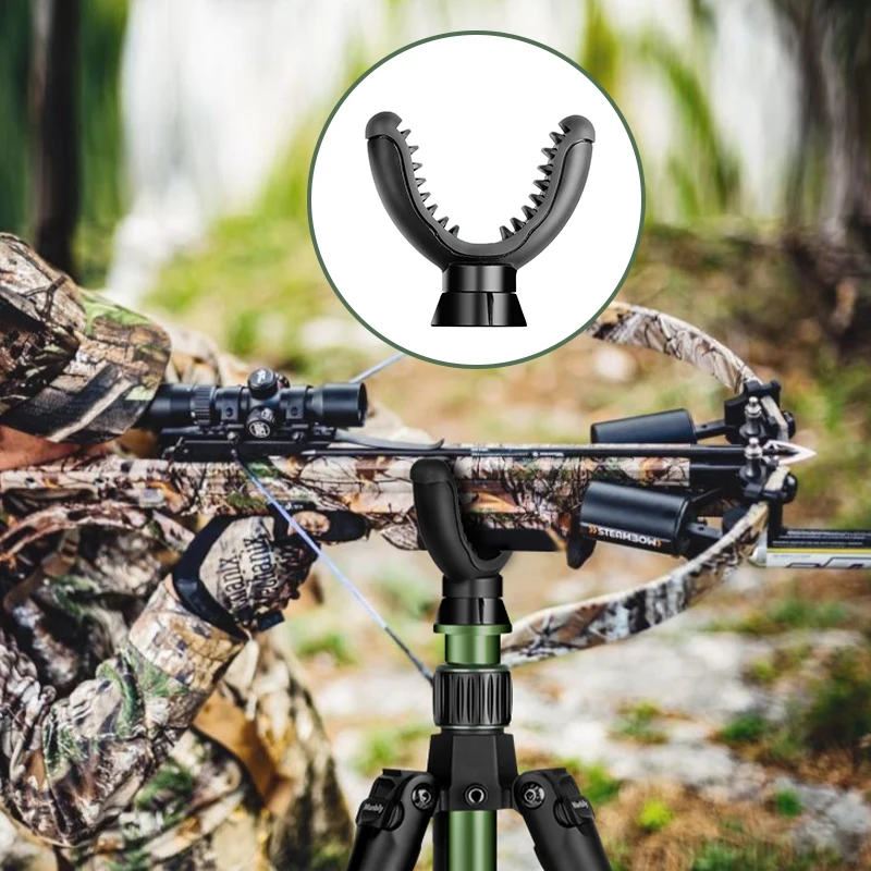 Manbily V Yoke Holder Tripod Rifle Rest 3/8 and 1/4 Threads Bracket for Monopod Tripod Hunting Stick