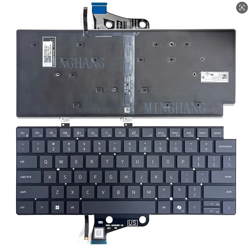 M   New for Dell Pro 13 Plus PB13250 PB13255 P194G P195G Laptop Keyboard US Backlit