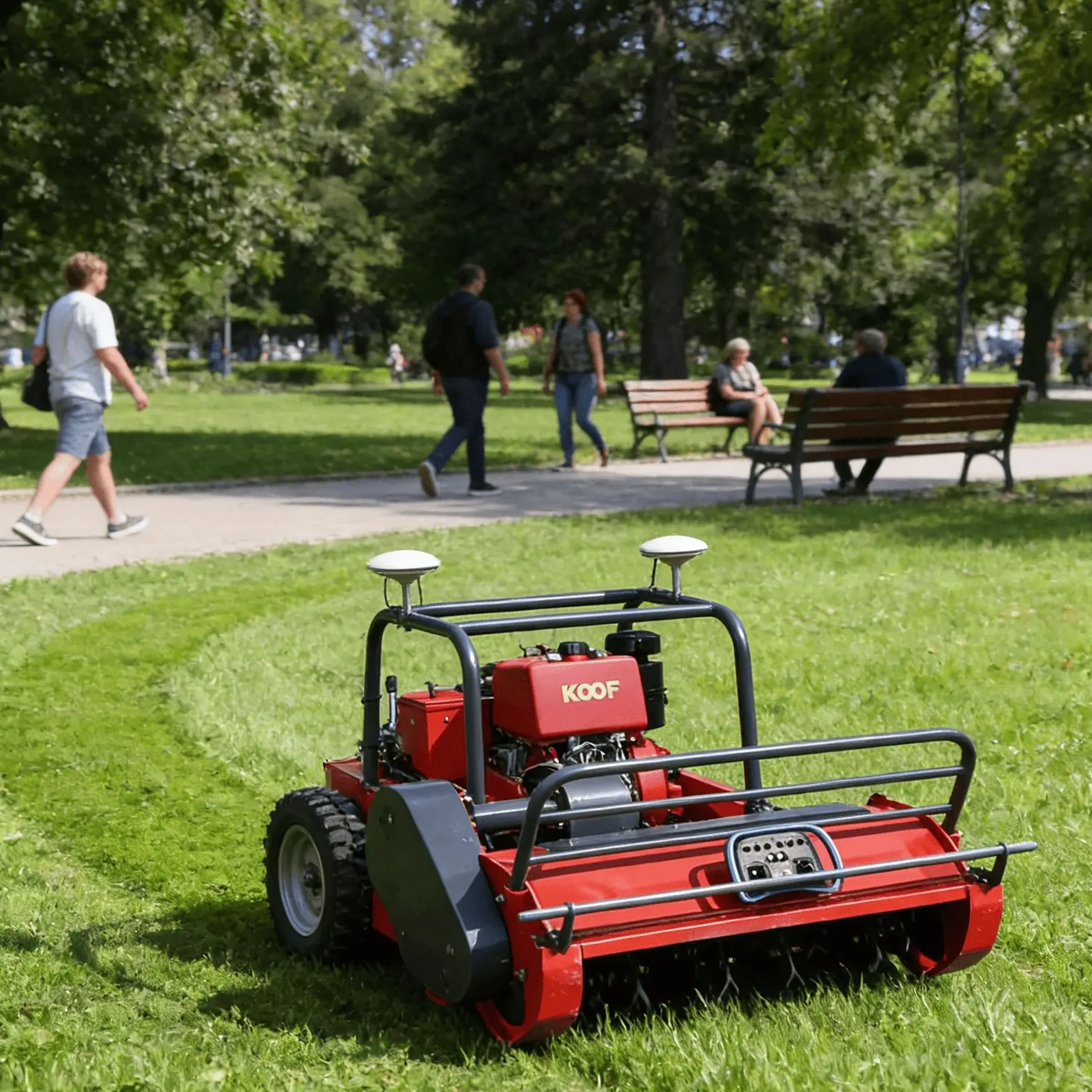 

Индивидуальная дистанционная GPS-флаковочная косилка Гидравлический подъемник — легко регулировать высоту косилки с дистанционным управлением, не нужно вручную труда