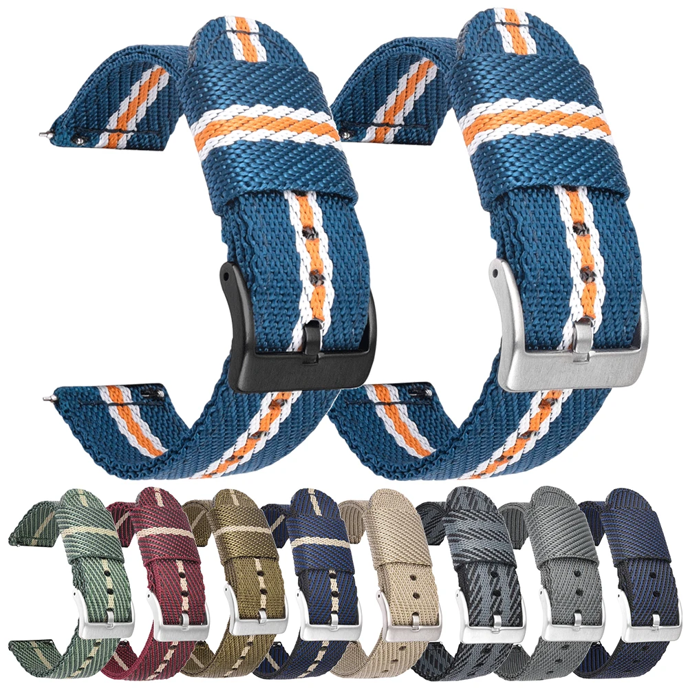 Bracelet en nylon tissé pour Huawei Watch 3 Pro, bracelets de rechange, perche ou MagicWatch 2, GS Pro, ES, 46mm, 42mm