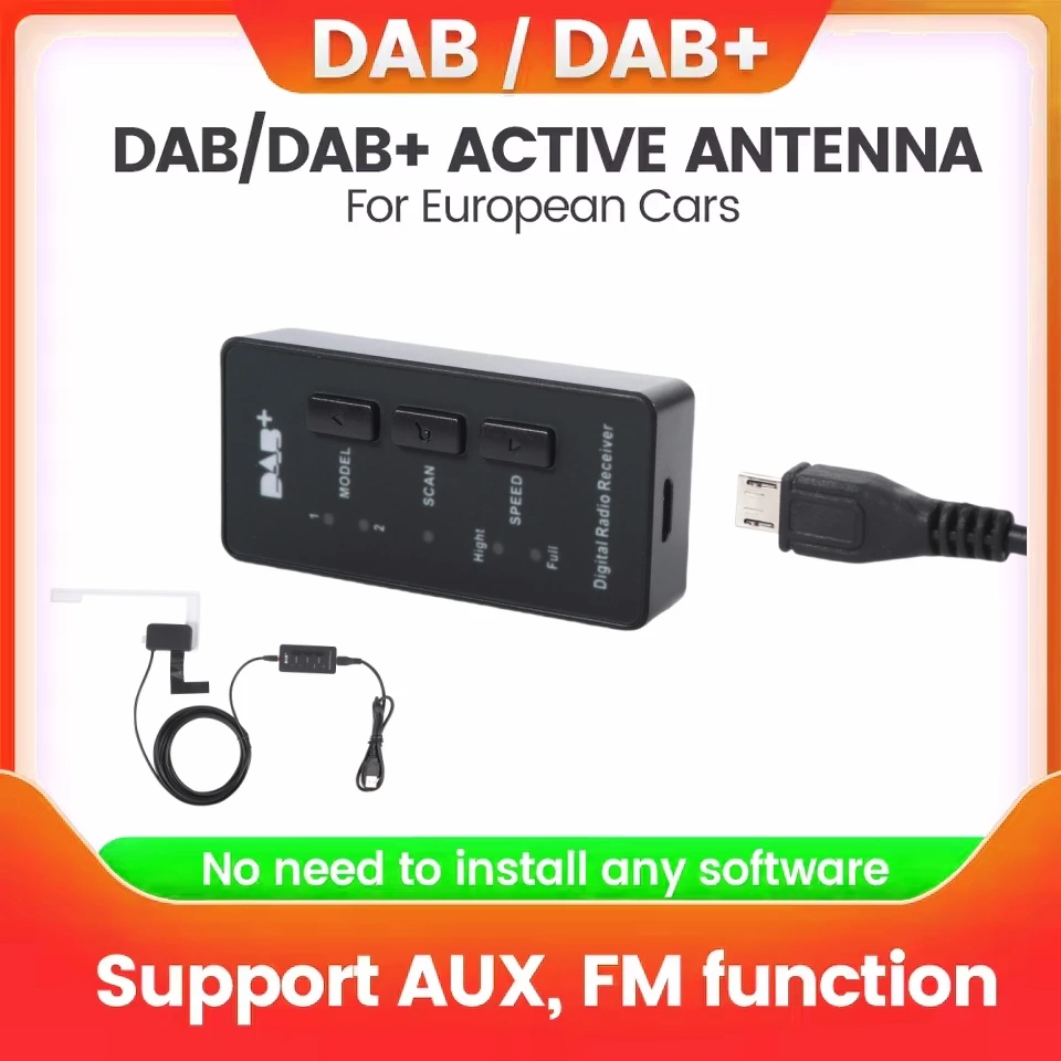 DAB Box Adapter Fit Original Factory for Audi BMW Benz Volvo Ford Fiat Porsche VW Skoda Toyota OEM Car Audio Antenna Receiver