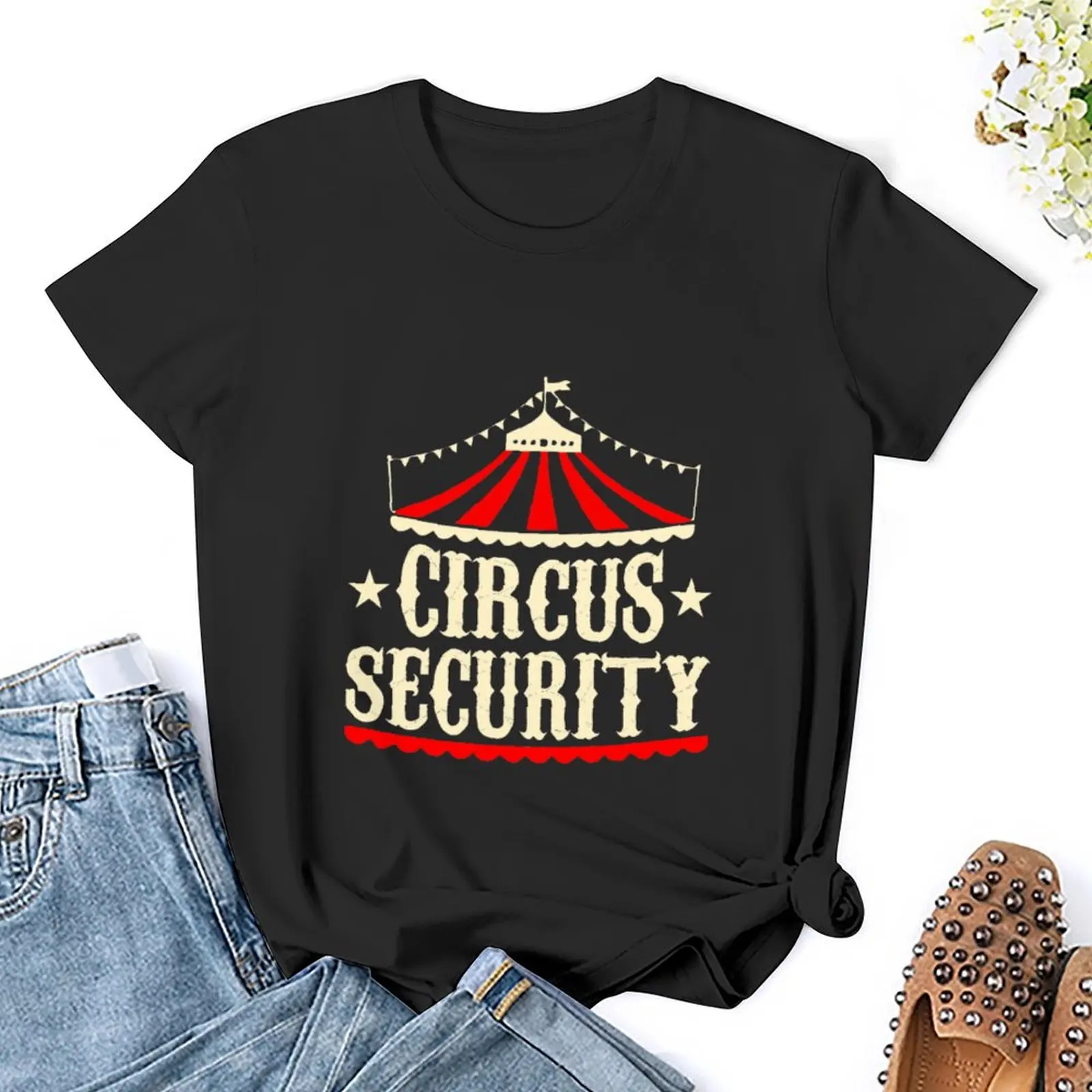 Circus Security T-Shirt Female clothing tops cute clothes vintage clothes spring clothes Women 2024