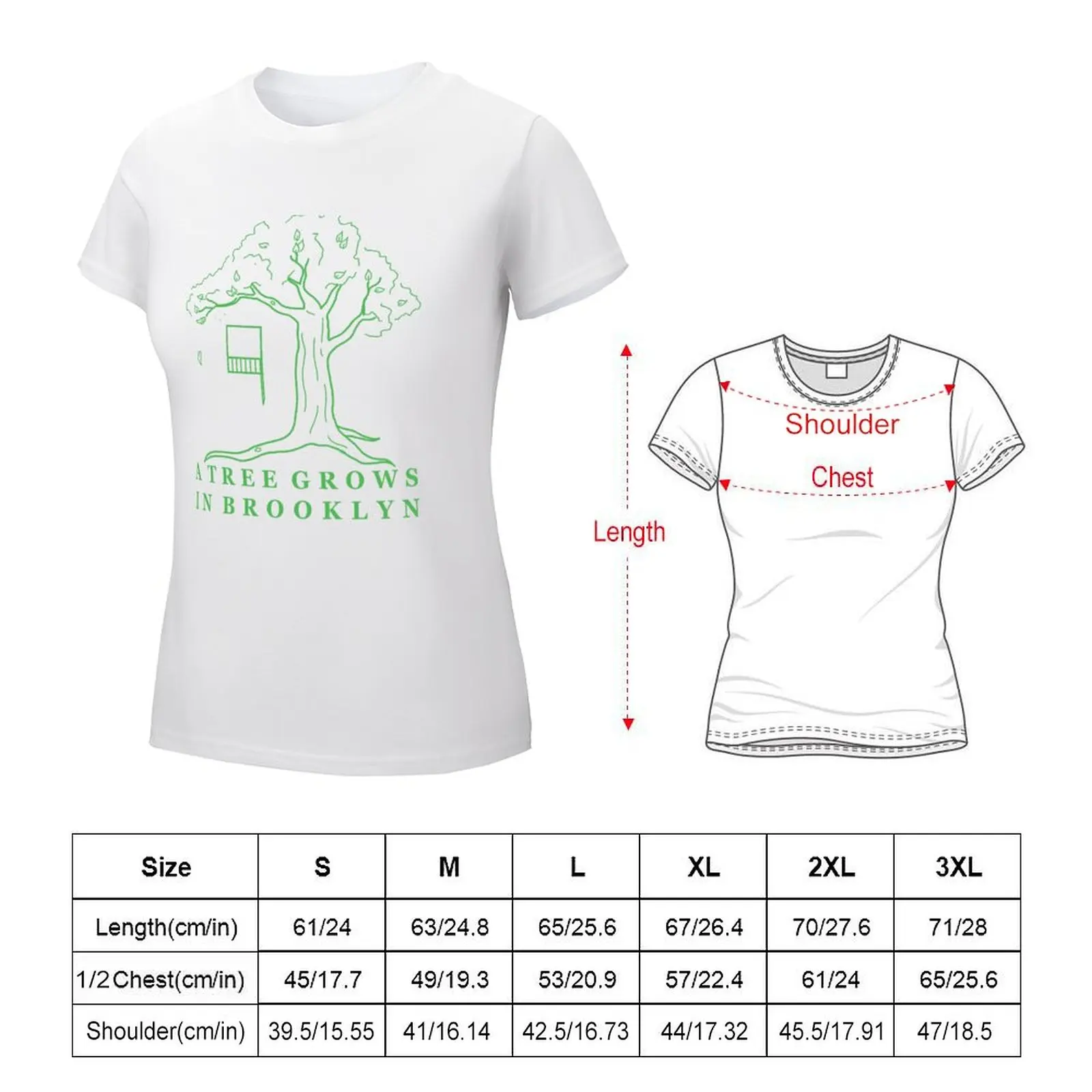 A Tree Grows in Brooklyn T-shirt Short sleeve tee funny plus size tops Women tops