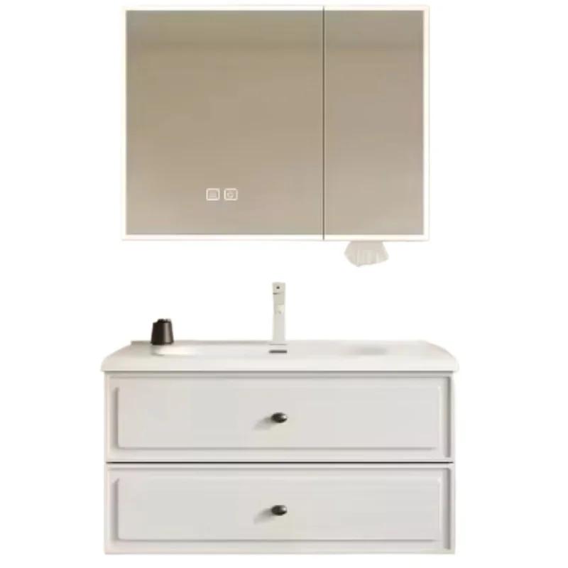 

Wall-mounted ceramic basin aluminum bathroom vanity bathroom cabinet with sink